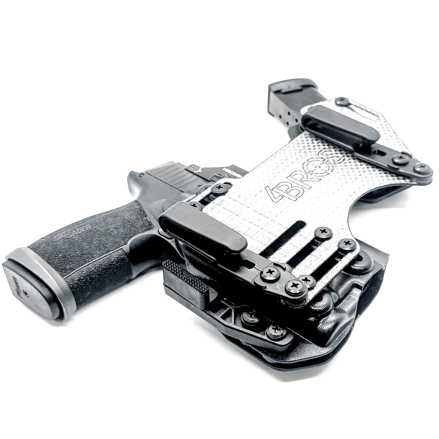 The 4Bros Holsters Sig Sauer Dadbod Appendix Rig offers comfort, secure retention, and better concealment for bigger guys who carry pistols appendix. Made in the USA