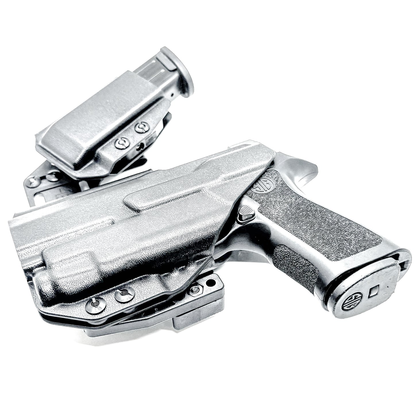 4BROS Sig Sauer P320 RaceCar Appendix Rig combines comfortable Inside Waistband carry with an adjustable IWB appendix holster for concealed carry.