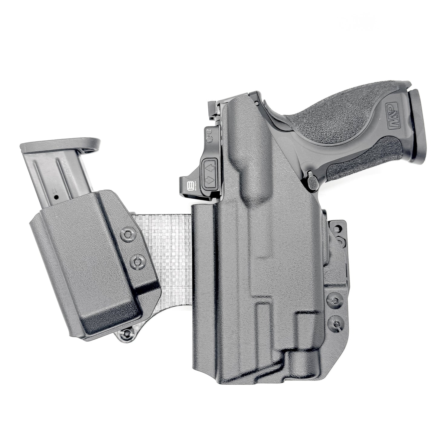 The 4Bros Holsters Smith & Wesson Dadbod Appendix Rig offers comfort, secure retention, and better concealment for bigger guys who carry pistols appendix. Made in the USA