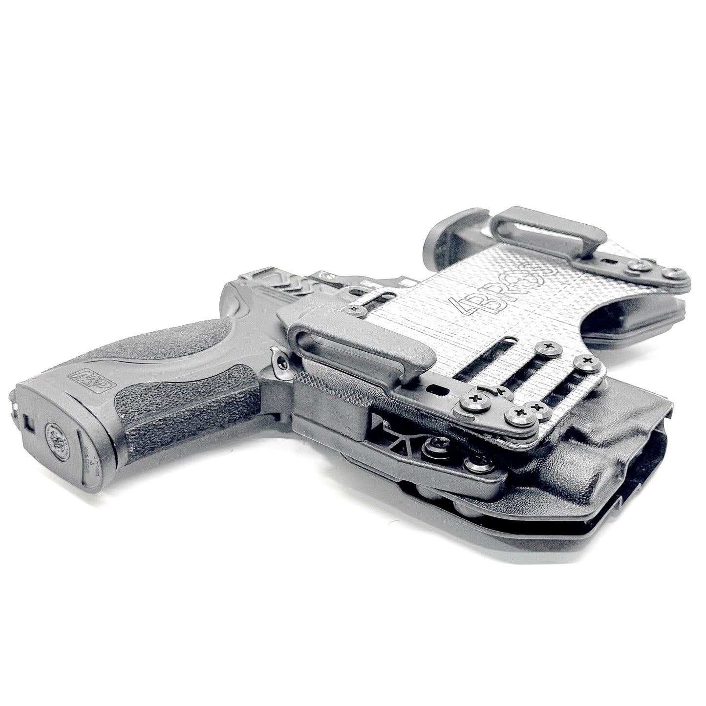 The 4Bros Holsters Smith & Wesson Dadbod Appendix Rig offers comfort, secure retention, and better concealment for bigger guys who carry pistols appendix. Made in the USA