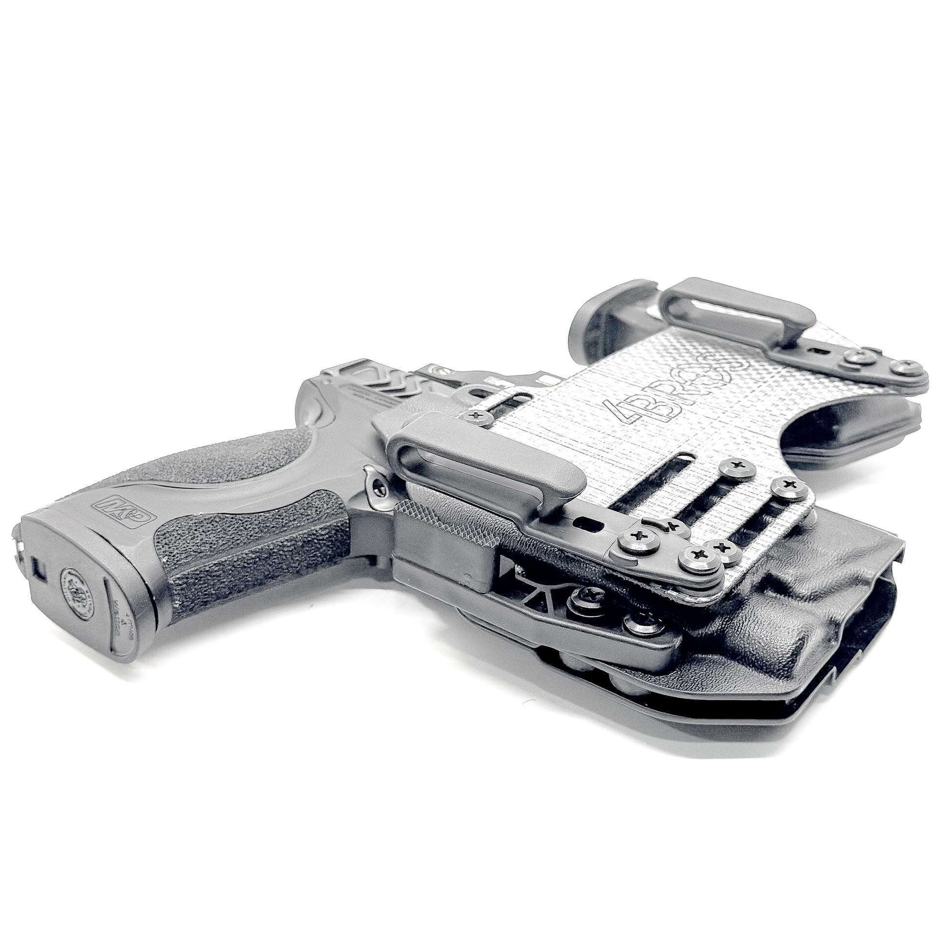 The 4Bros Holsters Smith & Wesson Dadbod Appendix Rig offers comfort, secure retention, and better concealment for bigger guys who carry pistols appendix. Made in the USA