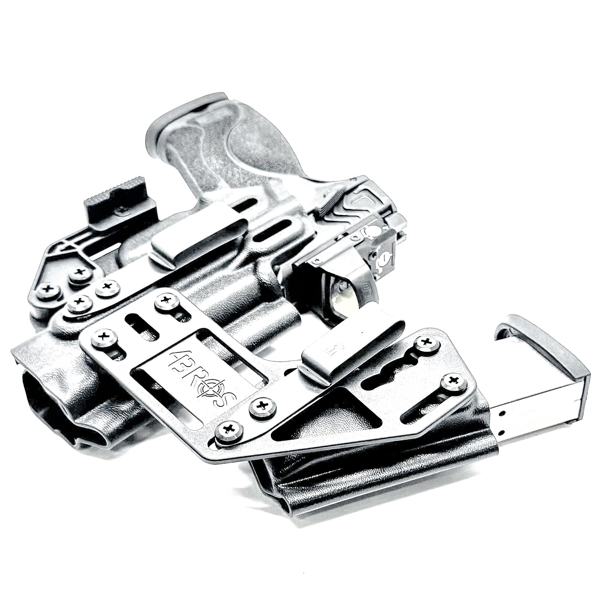 4BROS Smith & Wesson M&P 10MM M2.0 RaceCar Appendix Rig combines comfortable Inside Waistband carry with an adjustable IWB appendix holster for concealed carry.

