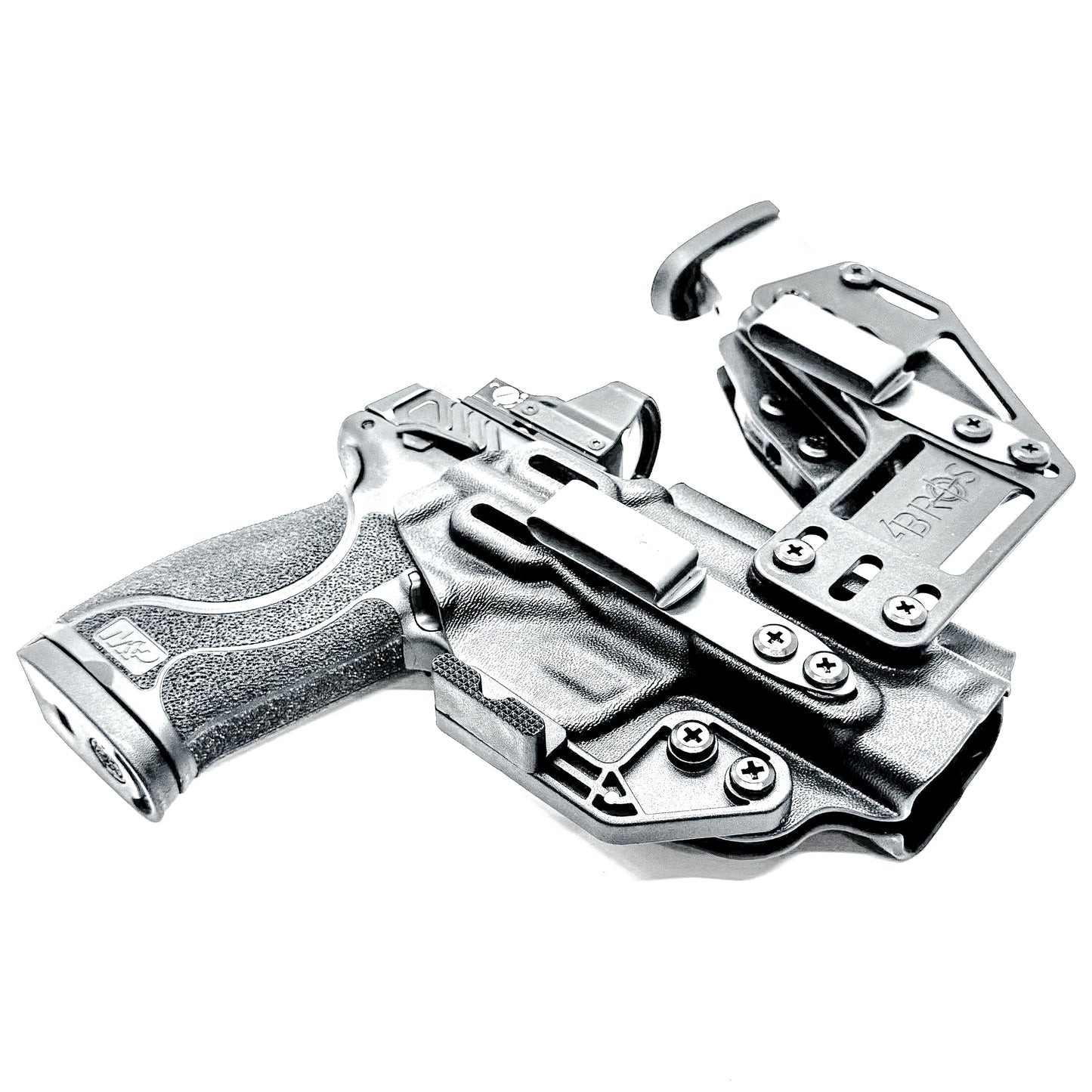 4BROS Smith & Wesson M&P 10MM M2.0 RaceCar Appendix Rig combines comfortable Inside Waistband carry with an adjustable IWB appendix holster for concealed carry.