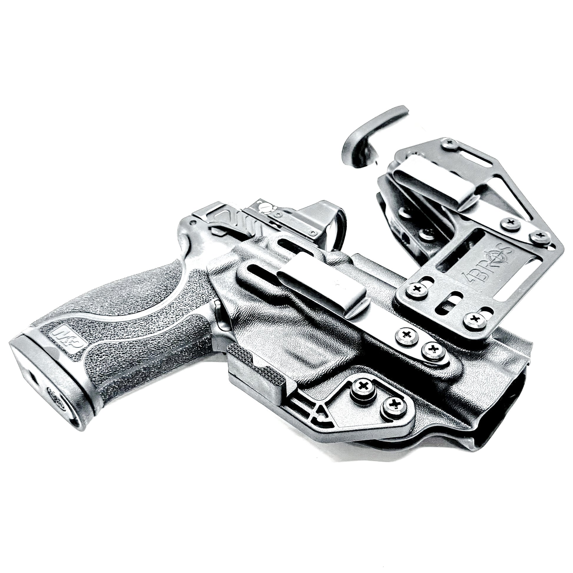 4BROS Smith & Wesson M&P 10MM M2.0 RaceCar Appendix Rig combines comfortable Inside Waistband carry with an adjustable IWB appendix holster for concealed carry.