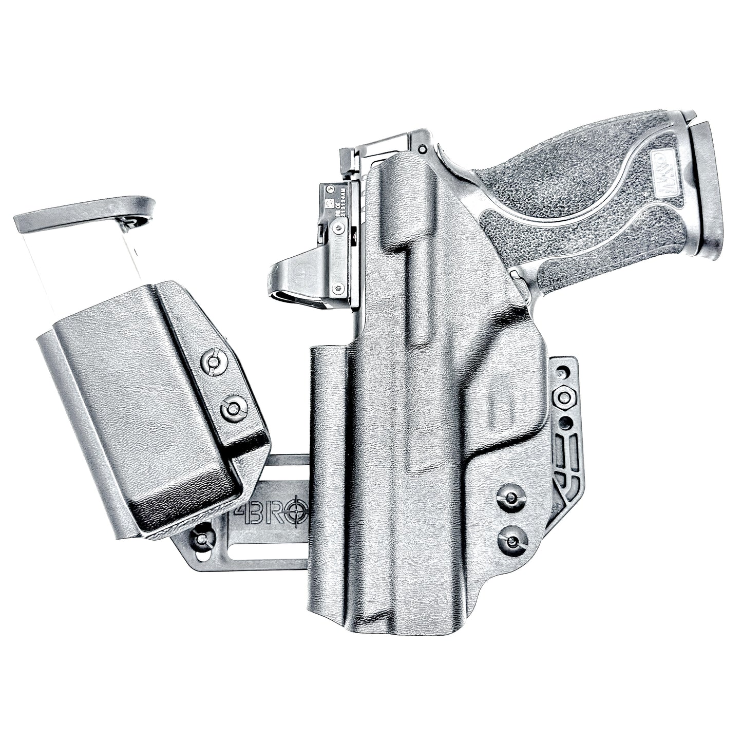 4BROS Smith & Wesson M&P 10MM M2.0 RaceCar Appendix Rig combines comfortable Inside Waistband carry with an adjustable IWB appendix holster for concealed carry.