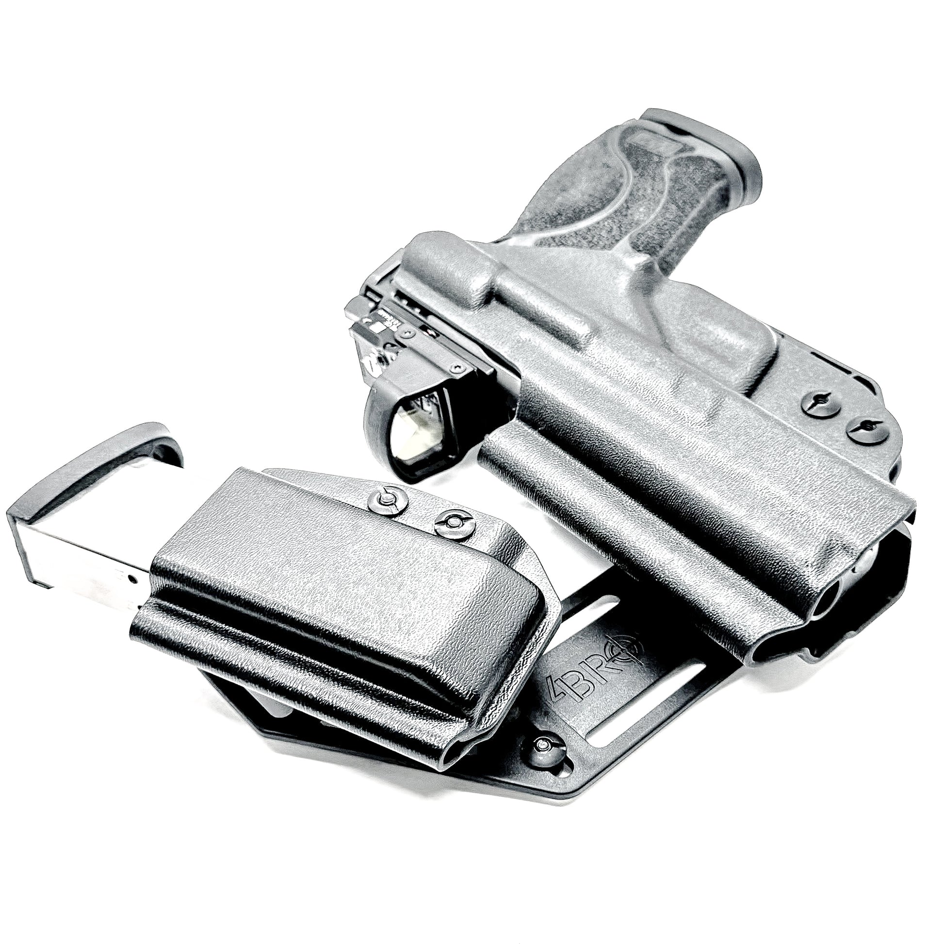 4BROS Smith & Wesson M&P 10MM M2.0 RaceCar Appendix Rig combines comfortable Inside Waistband carry with an adjustable IWB appendix holster for concealed carry.