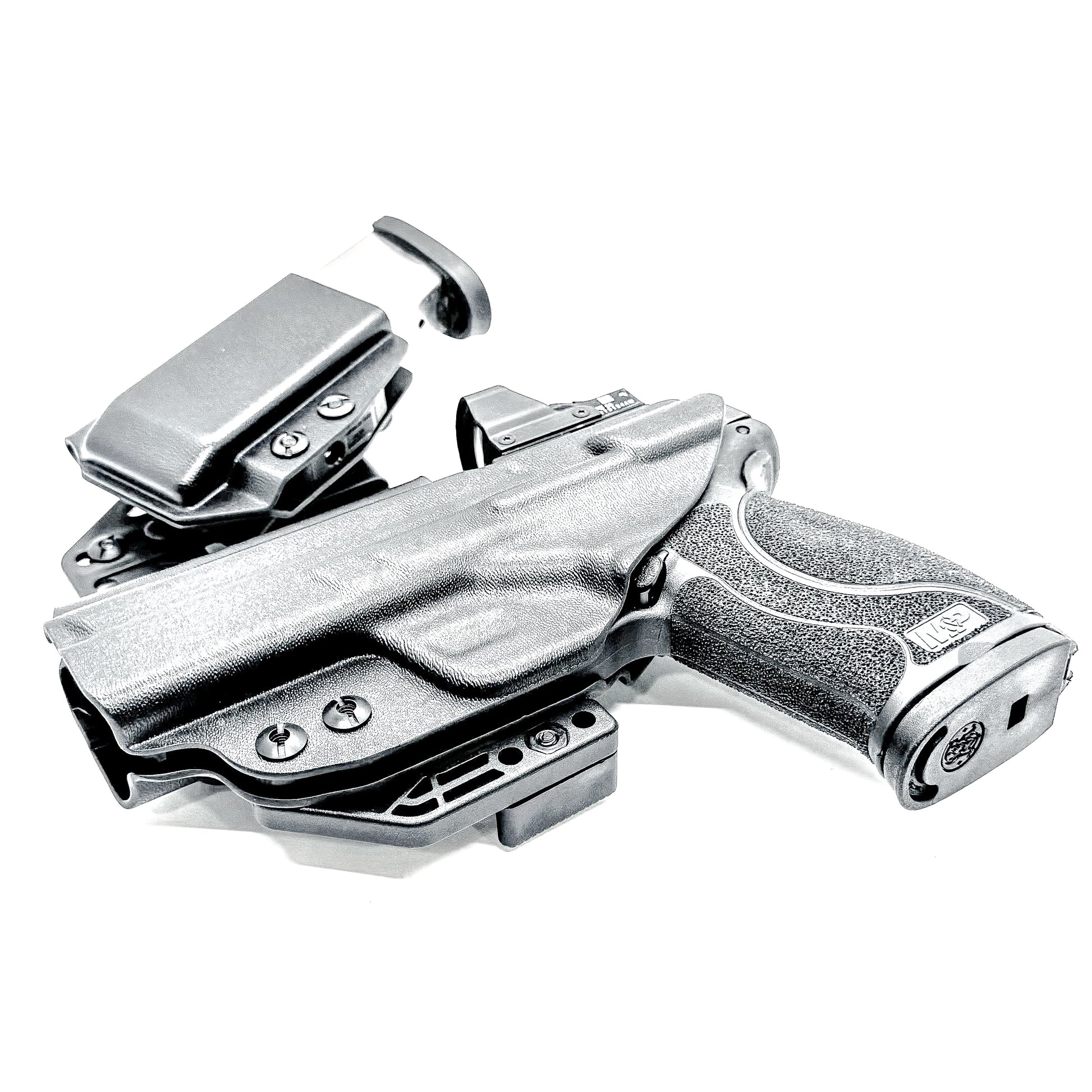 4BROS Smith & Wesson M&P 10MM M2.0 RaceCar Appendix Rig combines comfortable Inside Waistband carry with an adjustable IWB appendix holster for concealed carry.