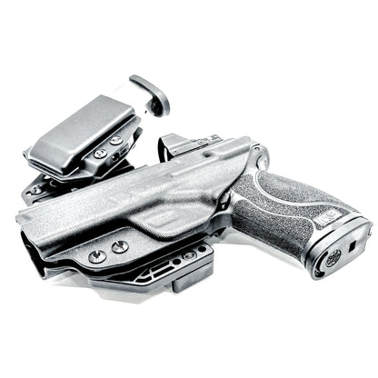 4BROS Smith & Wesson M&P 10MM M2.0 RaceCar Appendix Rig combines comfortable Inside Waistband carry with an adjustable IWB appendix holster for concealed carry.