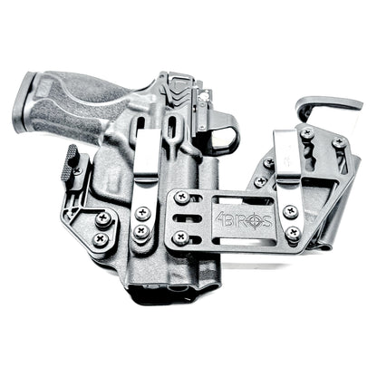 4BROS Smith & Wesson M&P 10MM M2.0 RaceCar Appendix Rig combines comfortable Inside Waistband carry with an adjustable IWB appendix holster for concealed carry.