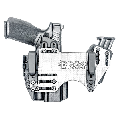 The 4Bros Holsters Springfield Armory Dadbod Appendix Rig offers comfort, secure retention, and better concealment for bigger guys who carry pistols appendix. Made in the USA