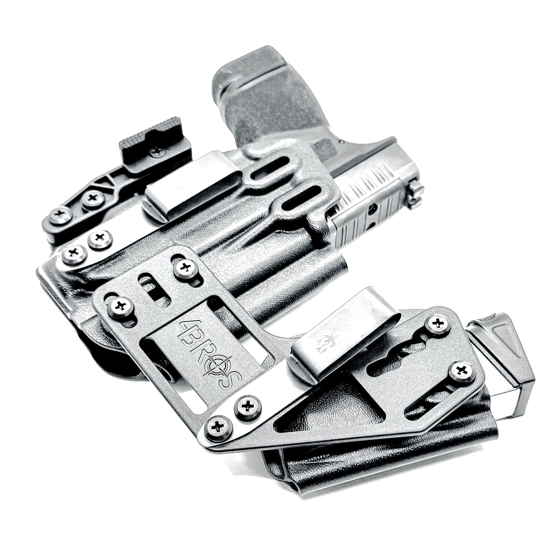 4BROS Springfield Armory Hellcat RaceCar Appendix Rig combines comfortable Inside Waistband carry with an adjustable IWB appendix holster design