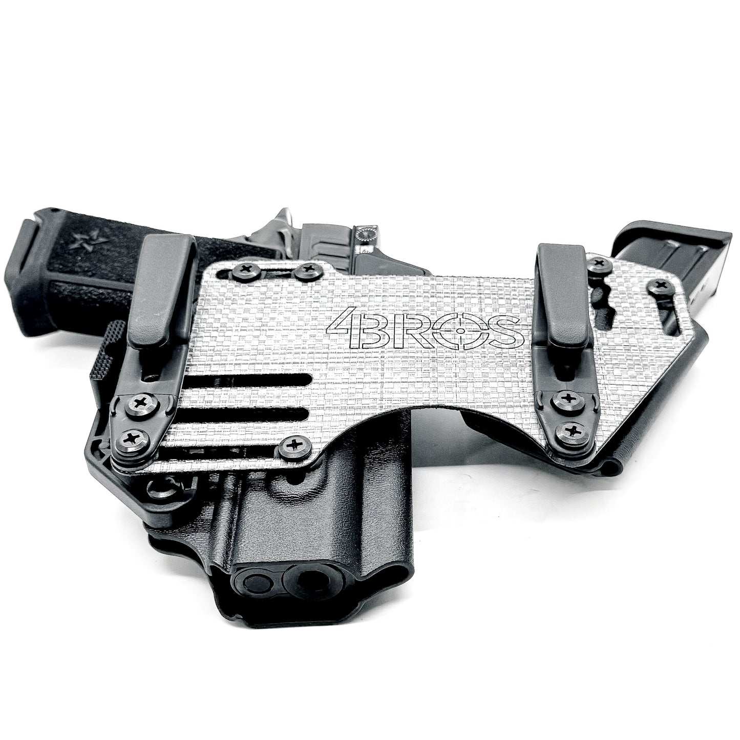 The 4Bros Holsters Staccato Dadbod Appendix Rig offers comfort, secure retention, and better concealment for bigger guys who carry pistols appendix. Made in the USA