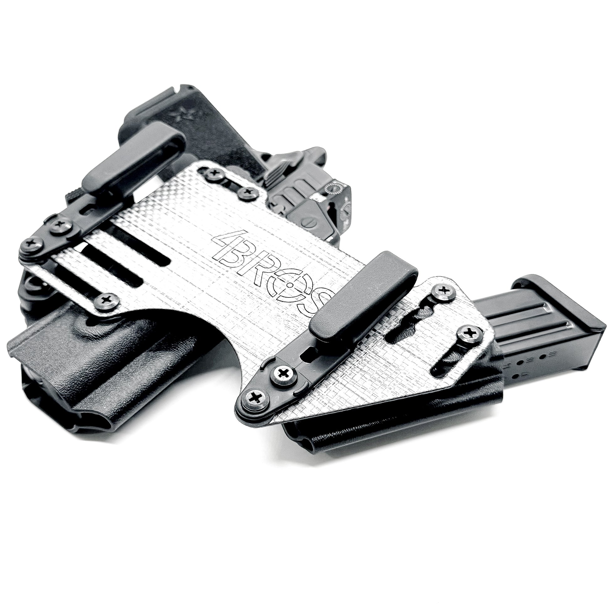 The 4Bros Holsters Staccato Dadbod Appendix Rig offers comfort, secure retention, and better concealment for bigger guys who carry pistols appendix. Made in the USA