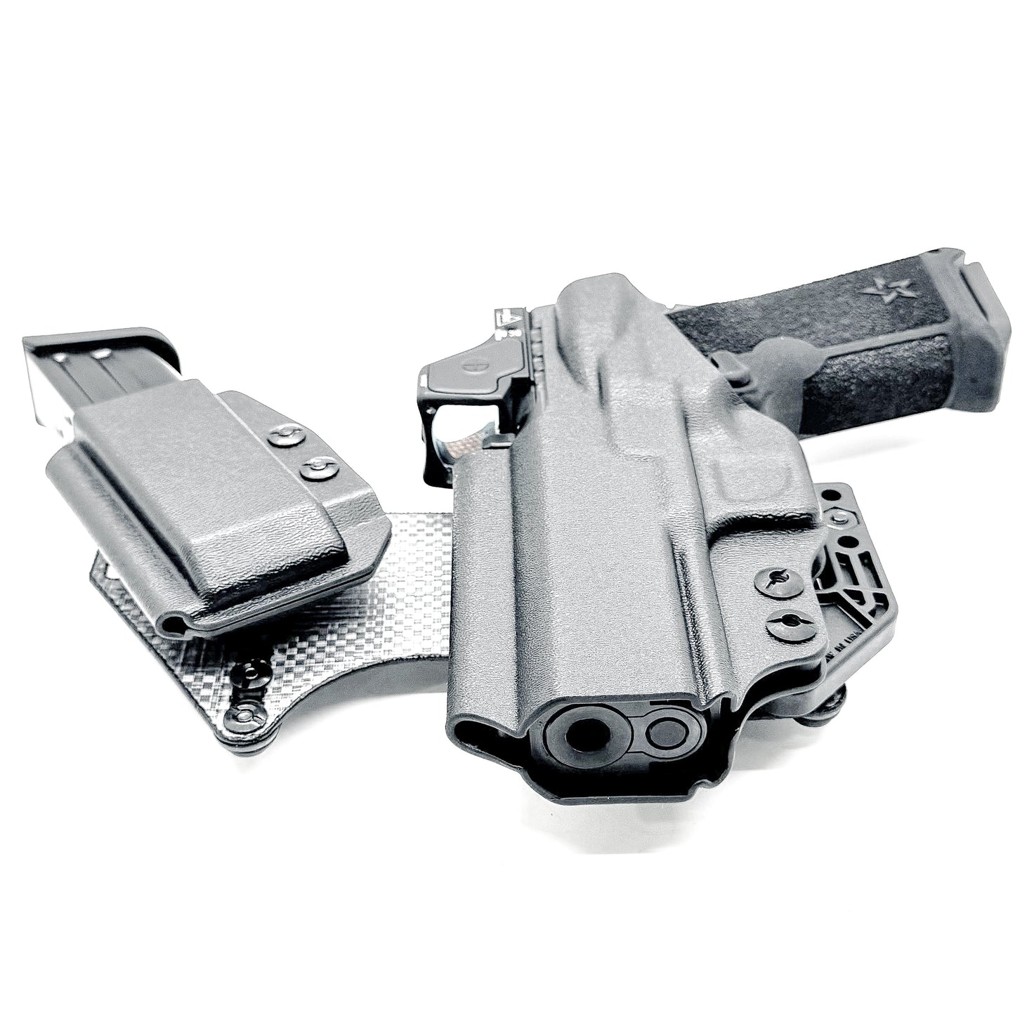 The 4Bros Holsters Staccato Dadbod Appendix Rig offers comfort, secure retention, and better concealment for bigger guys who carry pistols appendix. Made in the USA
