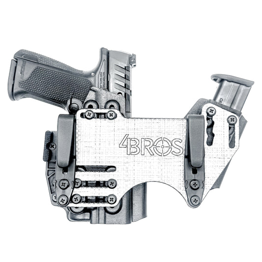 The 4Bros Holsters Walther Dadbod Appendix Rig offers comfort, secure retention, and better concealment for bigger guys who carry pistols appendix. Made in the USA