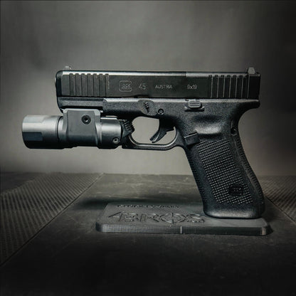 3D-printed Pistol Stand for the Glock 9 mm full-size pistol from Four Brothers Holsters