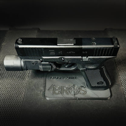 3D-printed Pistol Stand for the Glock 9 mm full-size pistol from Four Brothers Holsters