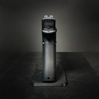 3D-printed Pistol Stand for the Glock 9 mm full-size pistol from Four Brothers Holsters