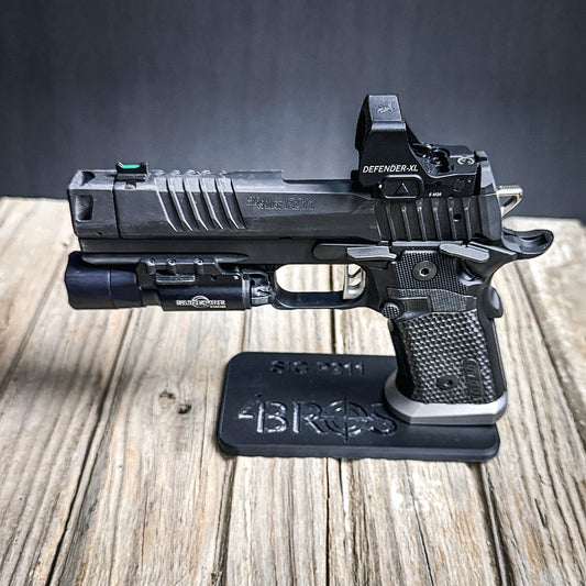 3D-printed Pistol Stand for the Sig Sauer P211 pistol from Four Brothers Holsters