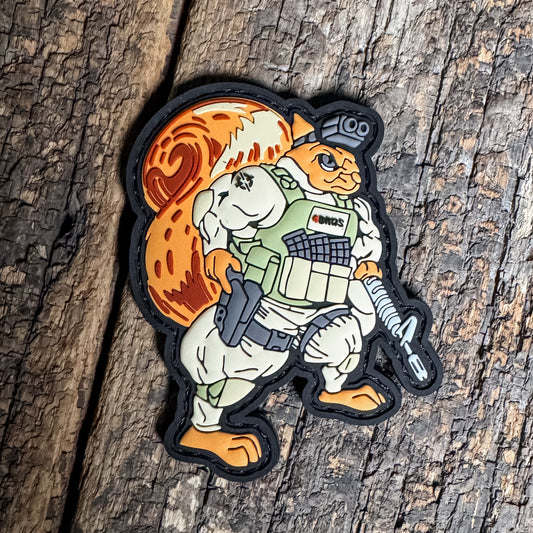 4BROS Tactical Squirrel PVC morale patch with hook backing