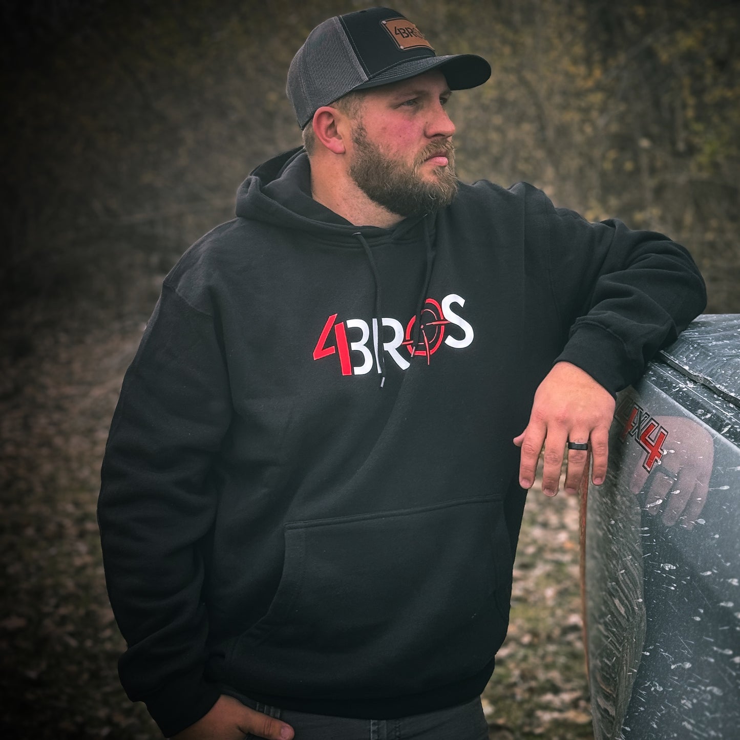 Introducing the Four Brothers Holsters Classic Mid-Weight Black Hoodie designed for comfort, style, warmth, concealed carry, and sustainability. Made in the USA