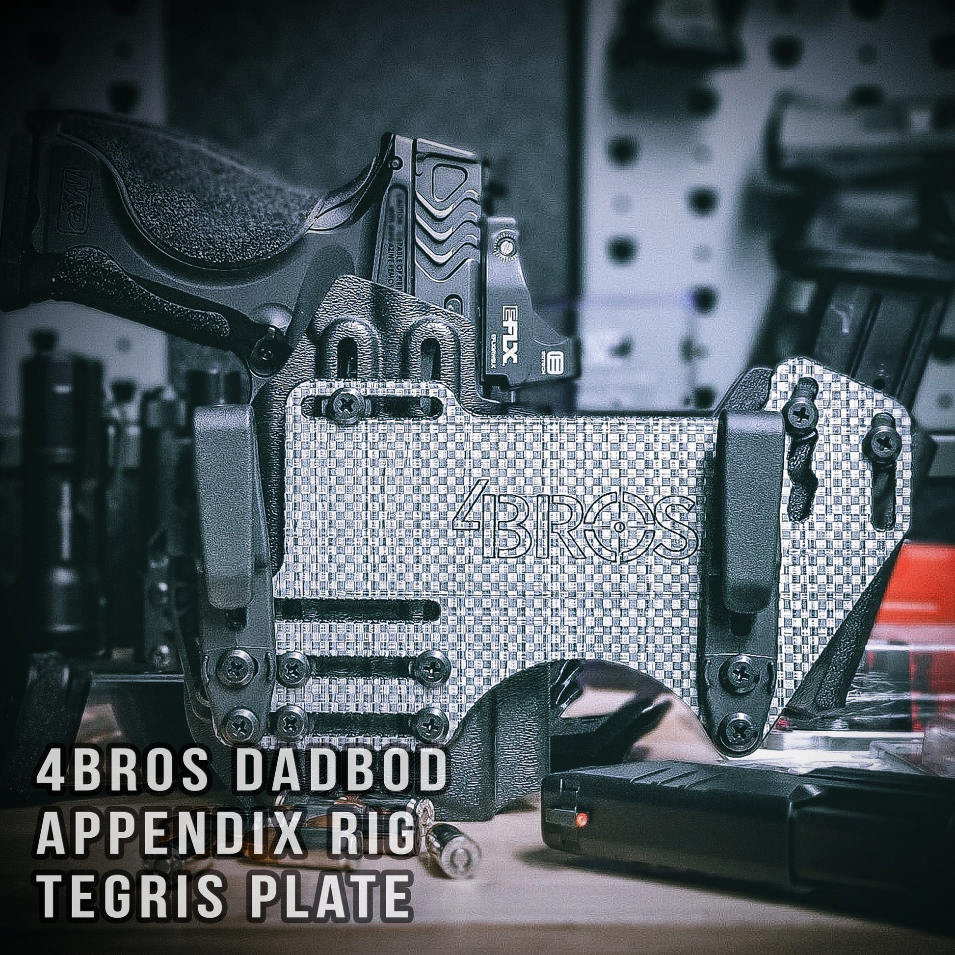 4BROS Dadbod Appendix Rig Plate with a Smith & Wesson M&P Metal Carry Comp and TLR-7 HL-X light