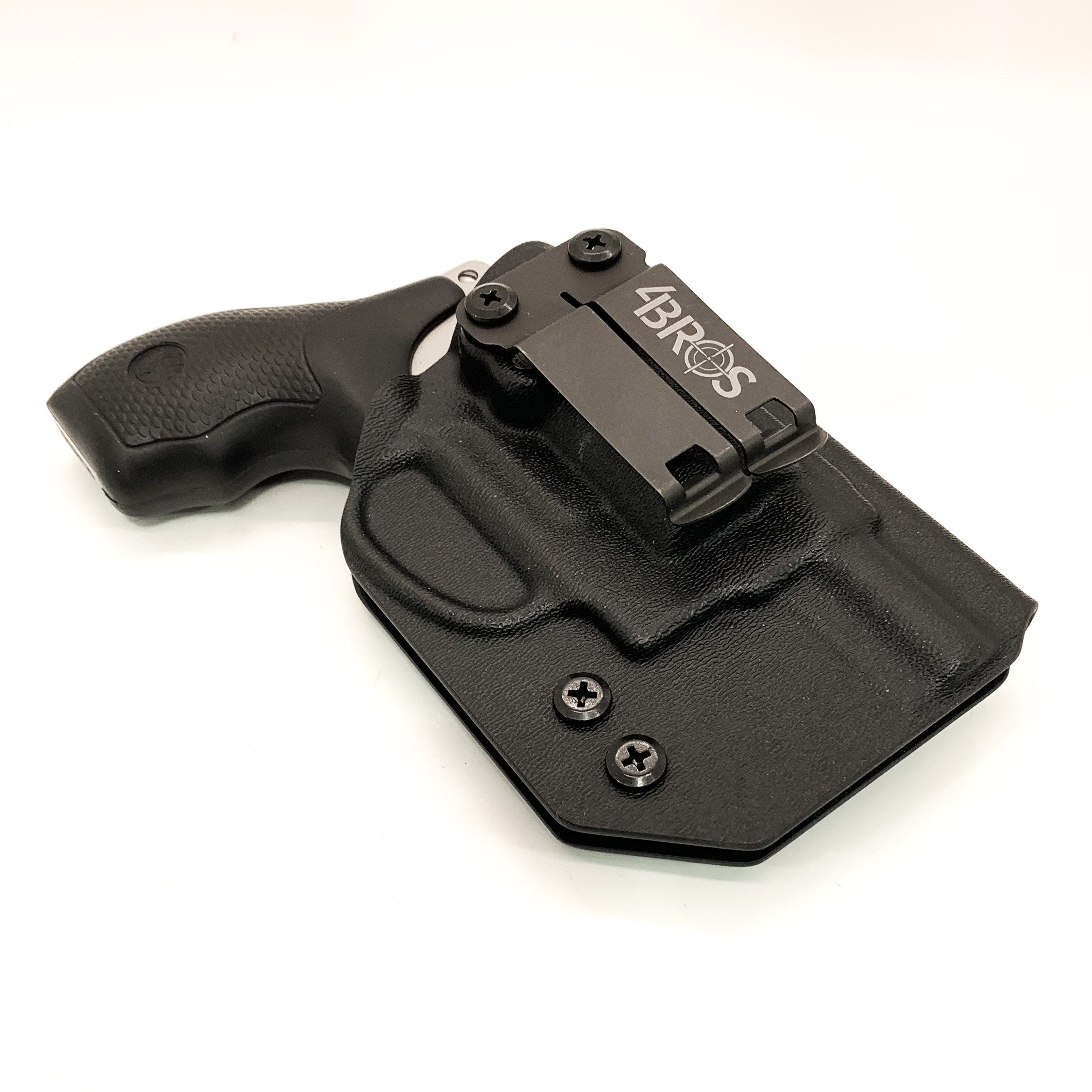 Inside Waistband Taco Style Holster for the Smith & Wesson J Frame Revolver Our holsters are vacuum formed with a precision machined mold designed from a CAD model of the actual firearm. Each holster is formed, trimmed, and folded in-house. Final fit and function tests are done with the actual pistol