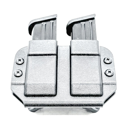 Durable OWB dual magazine holster, fits 9mm and .40 S&W mags from Glock, Sig, Staccato, and more.