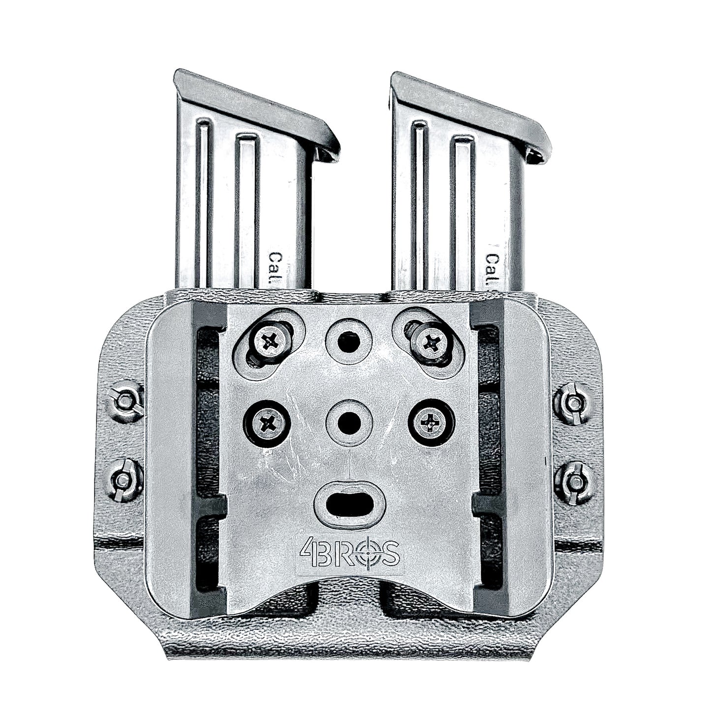 Durable OWB dual magazine holster, fits 9mm and .40 S&W mags from Glock, Sig, Staccato, and more.