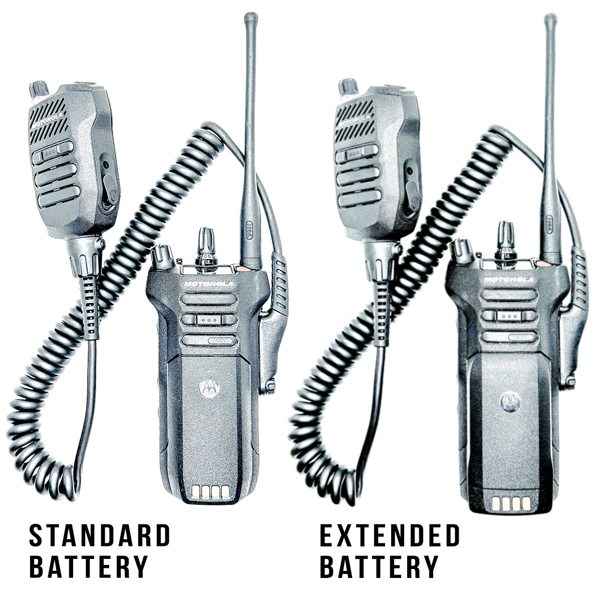 Motorola APX N70 Radio standard battery versus extended battery