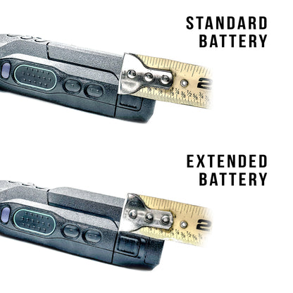 Motorola APX N70 Radio standard battery versus extended battery
