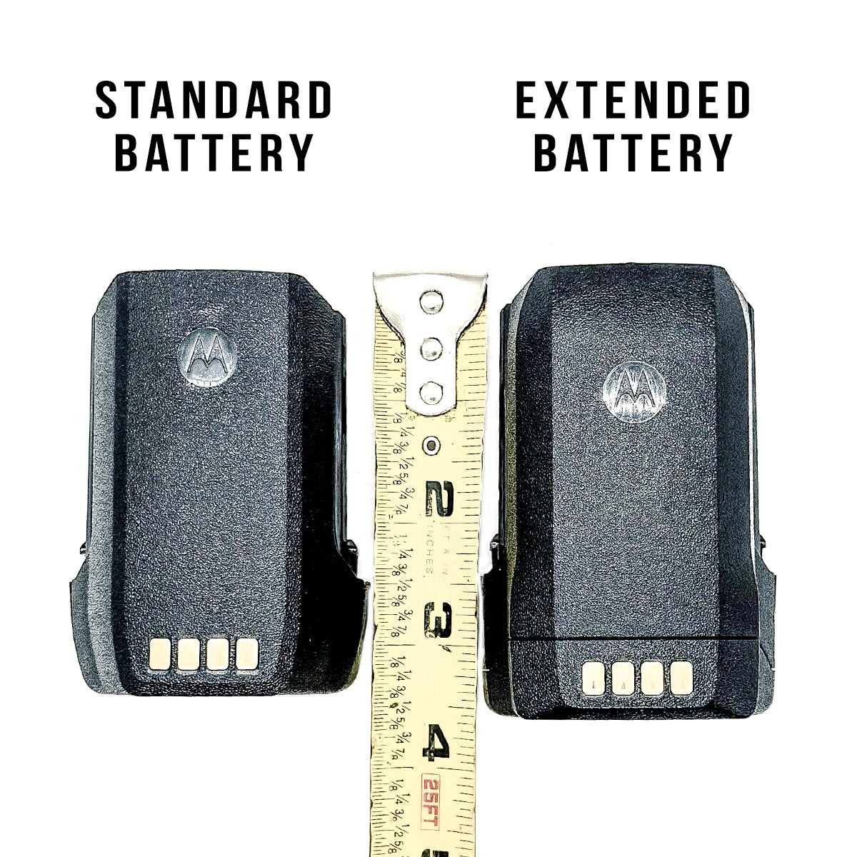 Motorola APX N70 Radio standard battery versus extended battery