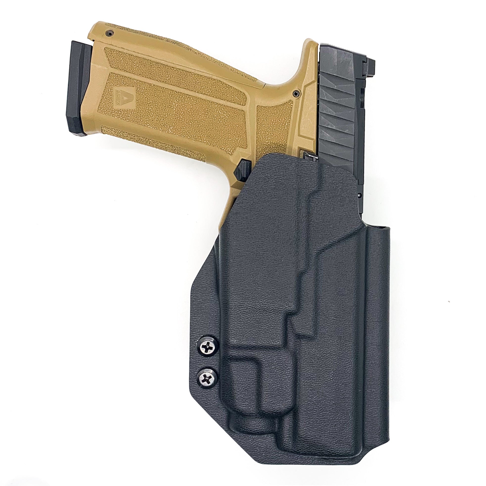 Outside Waistband holster designed to fit the Arex Delta L, Delta M and Delta X pistols with the Streamlight TLR-7 or TLR-7A Weapon Mounted Light. Adjustable retention Holster profile cut for red dot sights. Blade-Tech Tek-Lok belt attachment standard Made from .080" thick thermoplastic High sweat shield standard