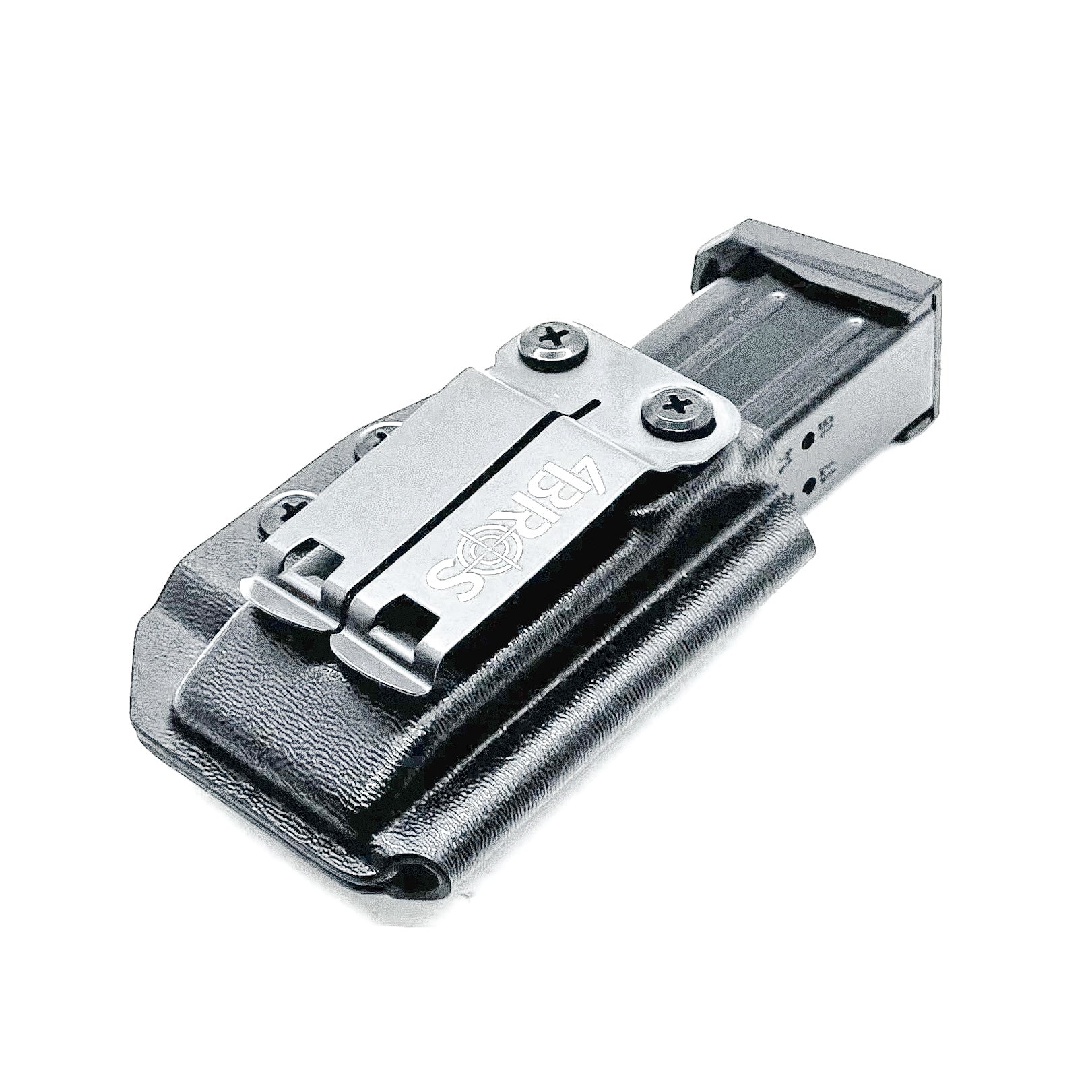 Black Inside Waistband IWB AIWB Arex Delta 9mm magazine carrier or holster from Four Brothers 4Bros Holsters. Made in the USA
