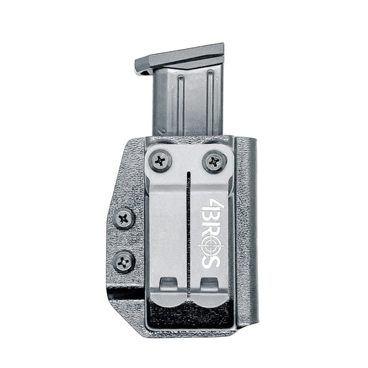 Black Inside Waistband IWB AIWB Arex Delta 9mm magazine carrier or holster, from Four Brothers 4Bros Holsters.  Made in the USA