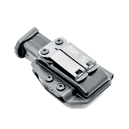 Black Inside Waistband IWB AIWB Arex Delta 9mm magazine carrier or holster, from Four Brothers 4Bros Holsters.  Made in the USA