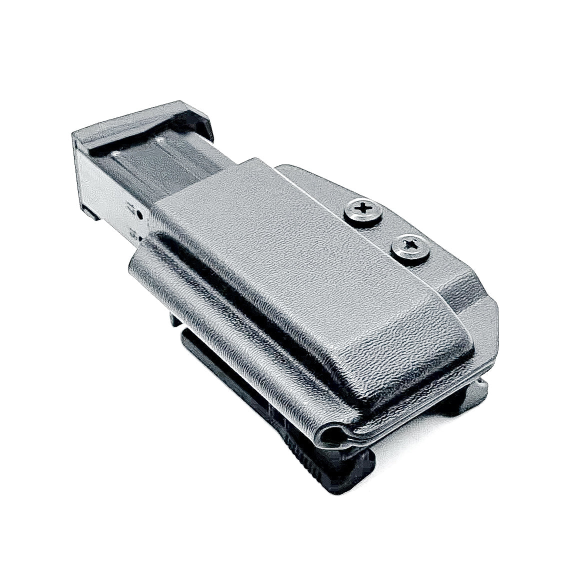 Black Kydex OWB Outside Waistband magazine pouch for 9mm Arex Delta from Four Brothers 4BROS Holsters.  Made in the USA.