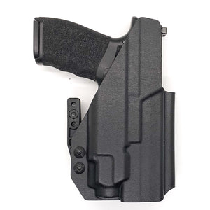 For the best Inside Waistband Kydex Holster designed to fit the Springfield Hellcat Pro & Streamlight TLR-8 Sub, shop Four Brothers Holsters.  Full sweat guard, adjustable retention, minimal material & smooth edges to reduce printing. Made in the USA. Open muzzle for threaded barrels cleared for red dot sights. 