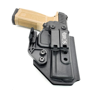 Inside Waistband holster designed to fit the Arex Delta L, Delta M and Delta X pistol is vacuum formed with a precision machined mold designed from a CAD model of the actual firearm. Each holster is formed, trimmed, and folded in-house. Final fit and function tests are done with the actual pistol to ensure the holster fits the gun and has the correct amount of retention. The retention of the holster is easily adjusted so that the fit can be dialed into your personal preference.