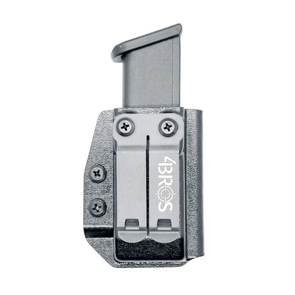 Black Inside Waistband IWB AIWB universal magazine carrier, holster, & pouch for the 9mm & 40 magazines from Four Brothers Holsters. Made in the USA