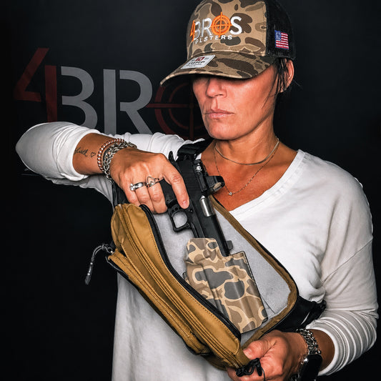 The Four Brothers Holsters 4Bros Duck Camo Trucker Hat isn't just your stay-at-home, clean-for-the-weekend hat. It is intended to be your everyday carry hat.