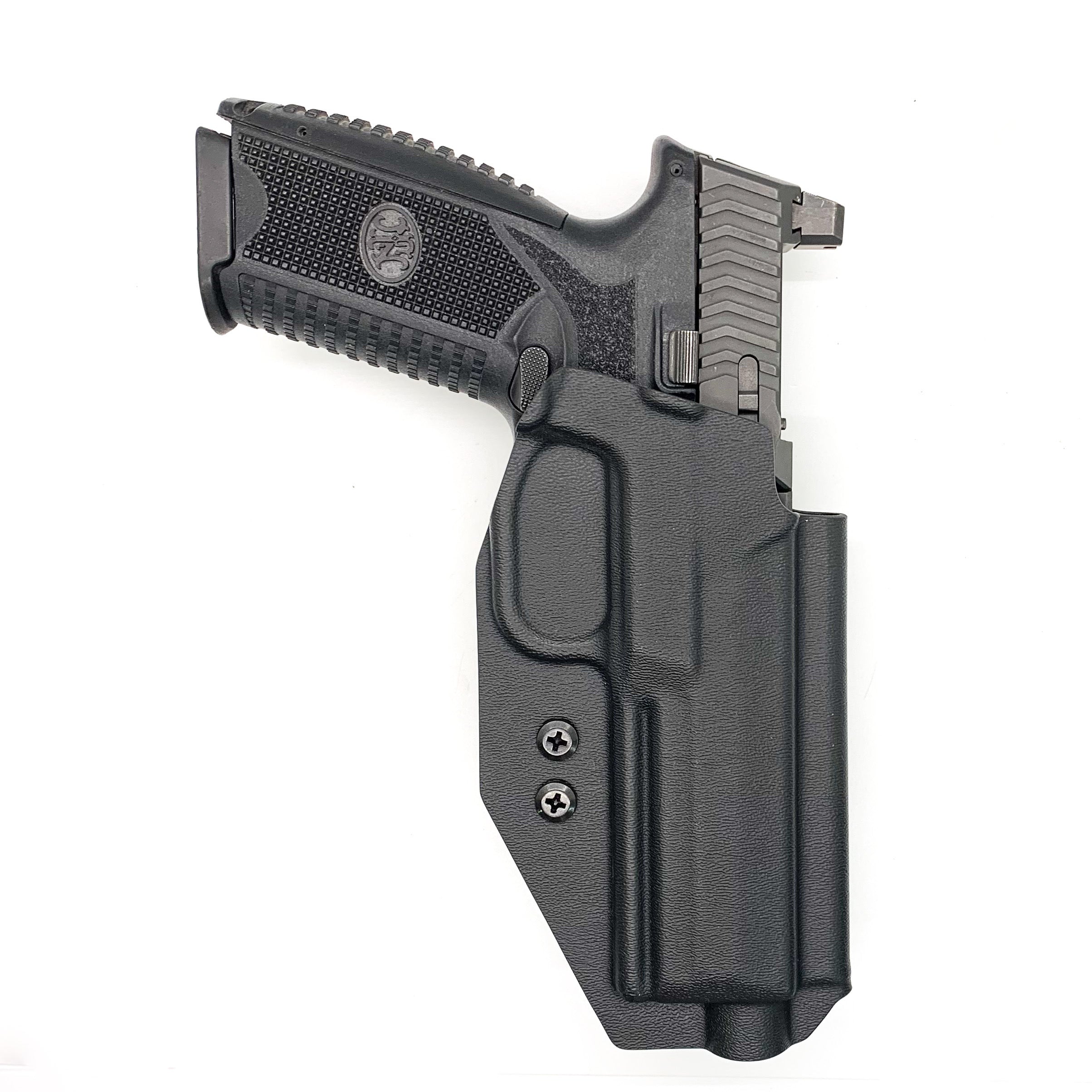 Best Outside Waistband Taco Style Holster for the FN 509 standard and 509 Tactical versions with the Apex 5.00" Slide and FN 509 LS Edge Made from .080" Thermoplastic for durability Adjustable retention High sweat guard standard, medium and low height available on request. 