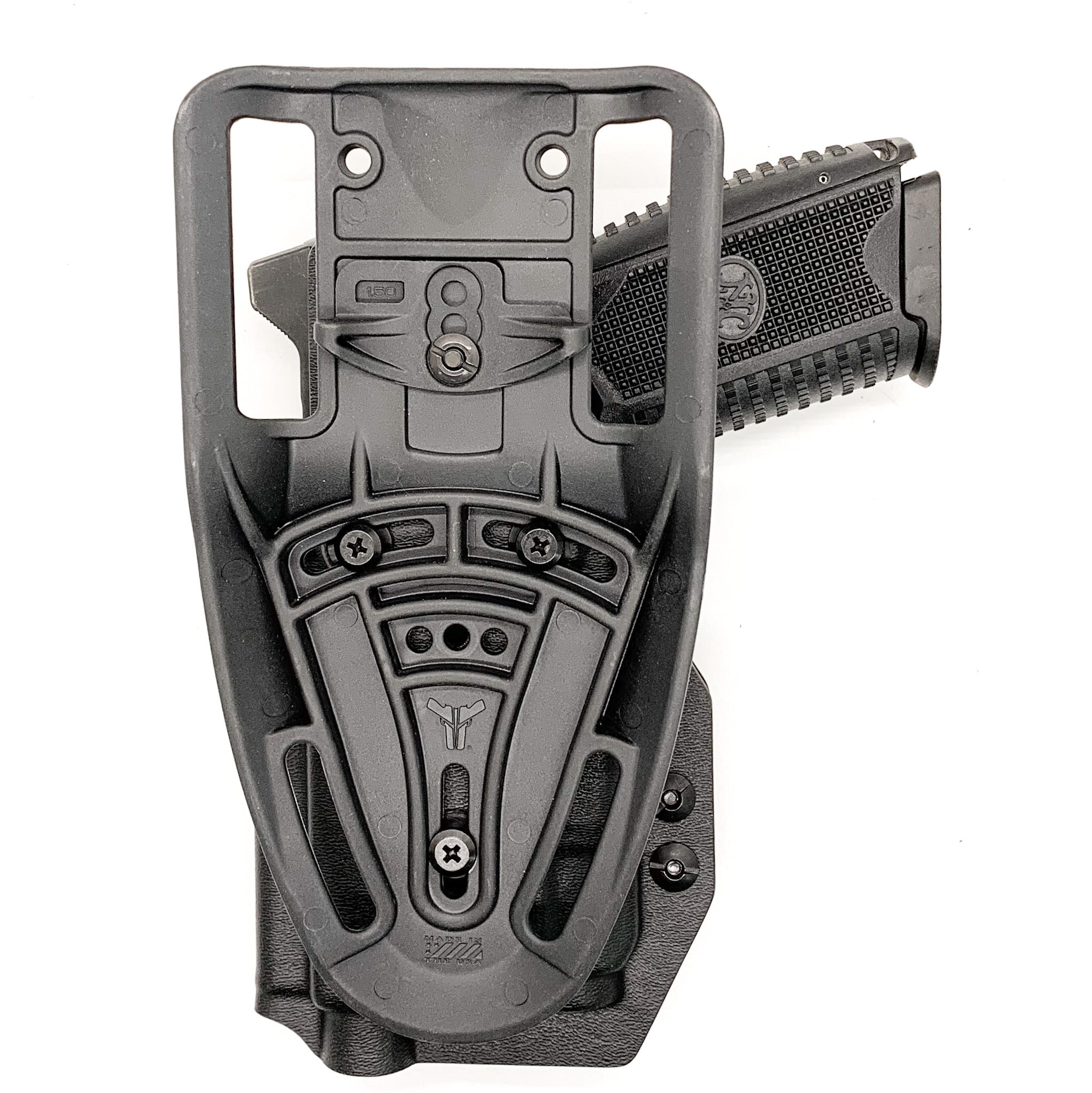 For the BEST, Outside Waistband OWB Kydex Duty and Competition style holster designed to fit the FN 509 compact, 509, 509 Tactical with the Streamlight TLR-7 on the handgun, shop Four Brothers Holsters. Open muzzle, Full sweat guard, adjustable retention, cleared for red dot sights. Made in USA 4BROS Holster 