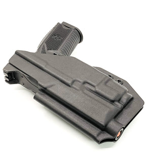 For the best Inside Waistband Taco Style Holster designed to fit the FN 509 compact, 509, and 509 Tactical with the Streamlight TLR-7 shop 4BROS Four Brothers Holsters.  Adjustable retention, optional modwing for less printing, profile cut to allow red dot sights on the pistol. Proudly made in the USA FN 509 T, FN509