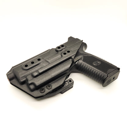 For the Best Inside Waistband IWB Taco Style Holster for the FN 509 compact, 509, and 509 Tactical with the OLight PL-MINI 2 Valkyrie, shop Four Brothers 4BROS Holsters. Adjustable retention High sweat, cleared for red dot sights & optics .080 thick Kydex or Boltaron thermoplastic for durability. Made in the USA