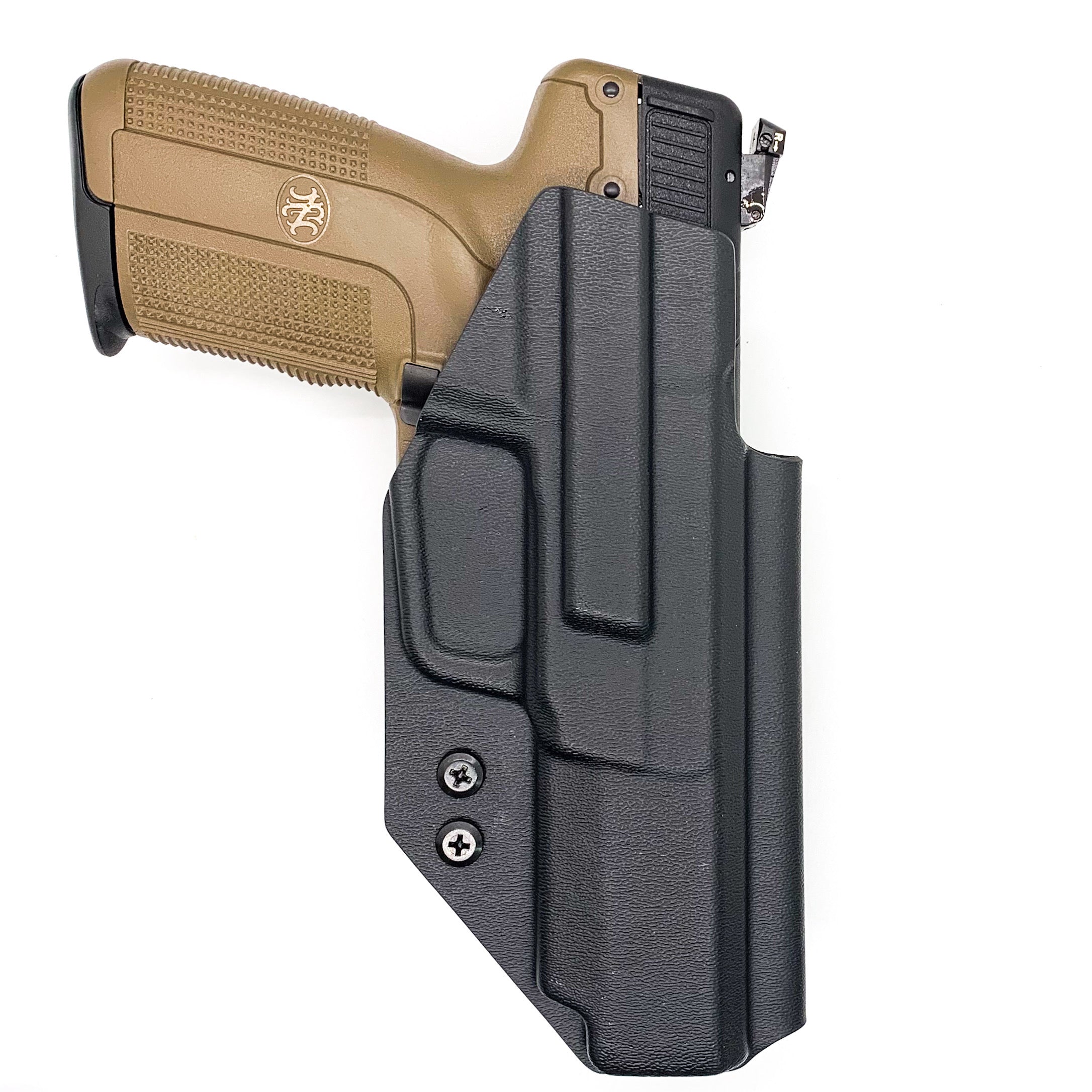 For the BEST Outside Waistband taco style holster designed to fit the FN America Five-seveN  pistol, shop Four Brothers Holsters.  Featuring adjustable retention and cant, and smooth edges for reduced printing this holster is formed from .080" thermoplastic for durability and comfort  Proudly Made in the USA 57 5.7