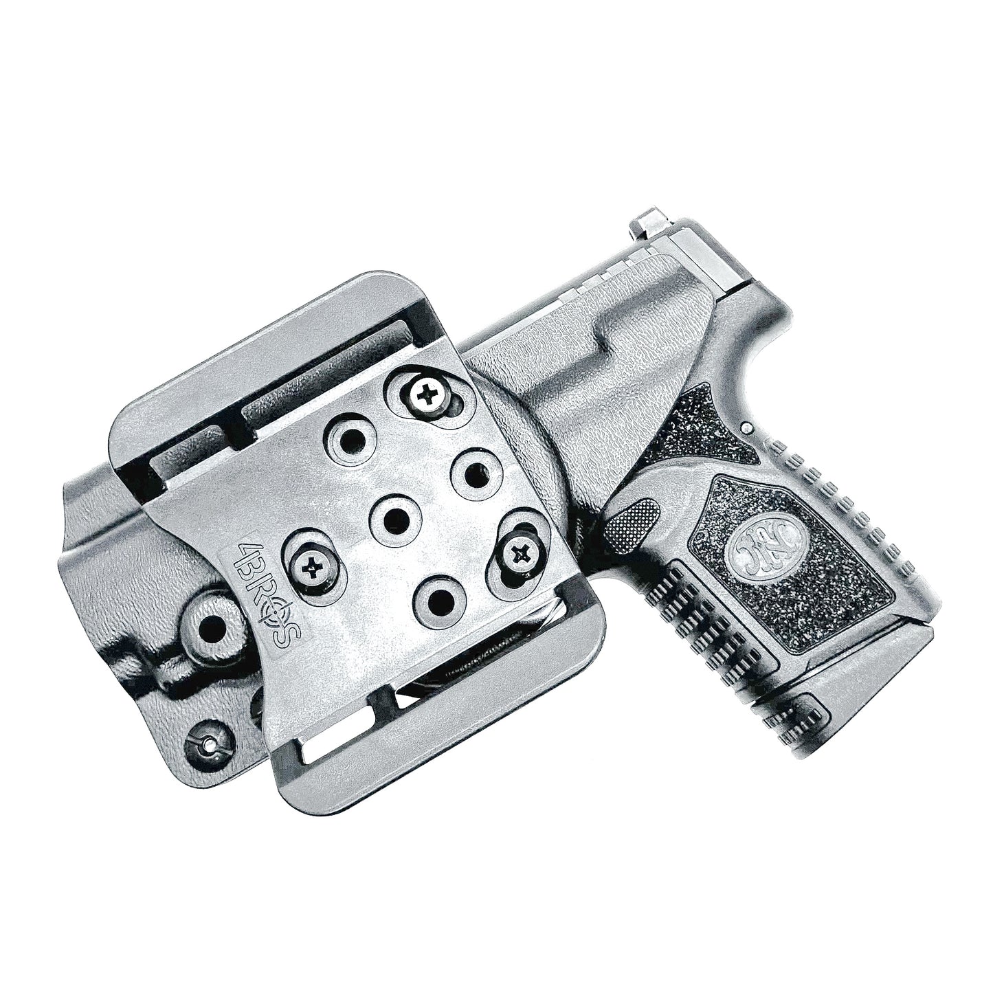 Precision-molded FN Reflex OWB holster with adjustable retention, mid-height sweat guard, and durable .093" thermoplastic. Made in the USA.