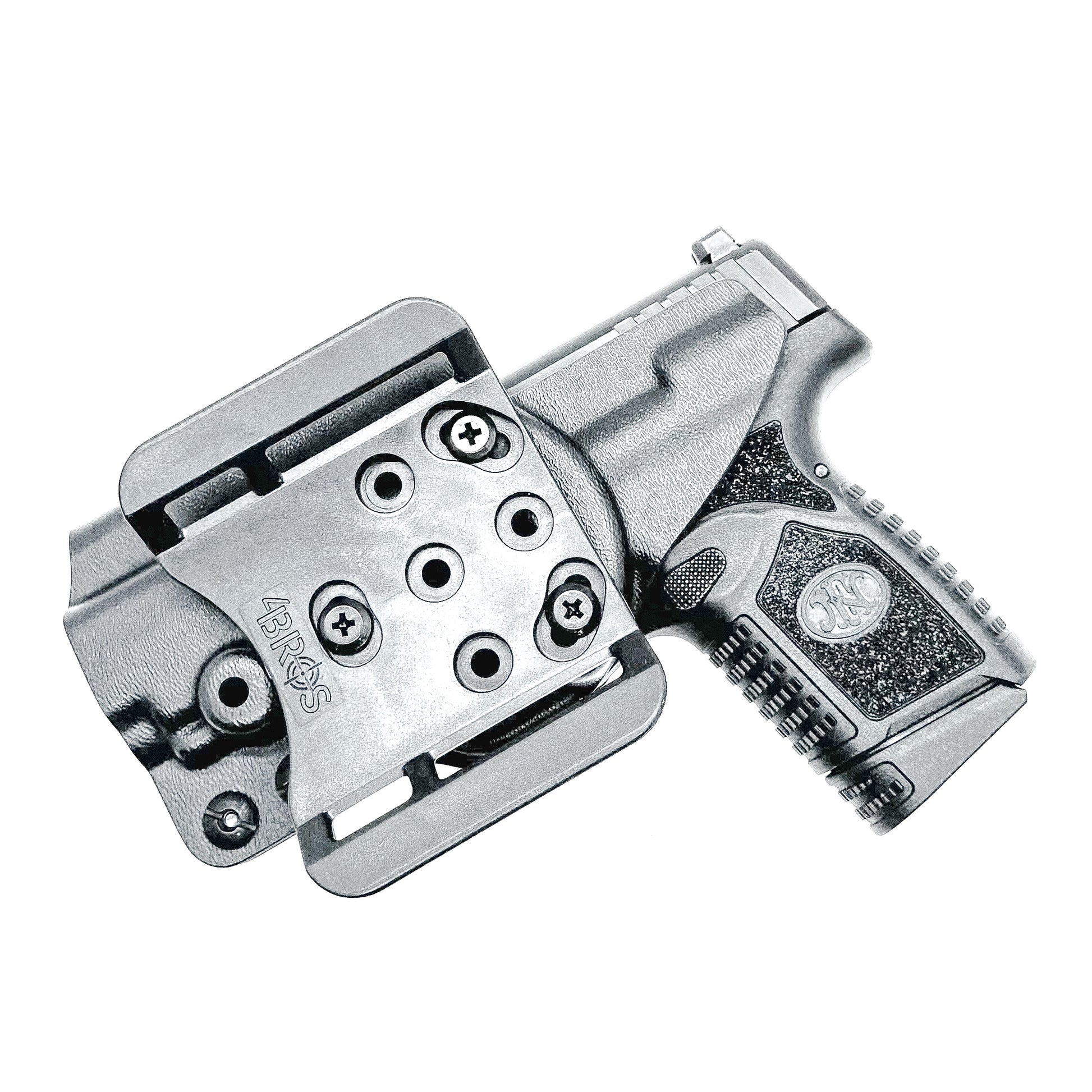 Precision-molded FN Reflex OWB holster with adjustable retention, mid-height sweat guard, and durable .093" thermoplastic. Made in the USA.