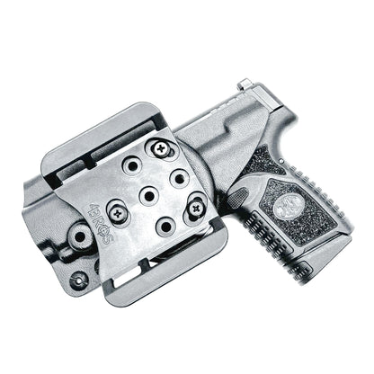 Precision-molded FN Reflex OWB holster with adjustable retention, mid-height sweat guard, and durable .093" thermoplastic. Made in the USA.