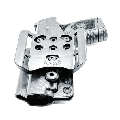 Precision-molded FN Reflex OWB holster with adjustable retention, mid-height sweat guard, and durable .093" thermoplastic. Made in the USA.